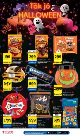 Tesco akciós újság | Szupermarket Oldal 6: Csipet halloween ropi €599,00, Lorenz monster munch €699,00