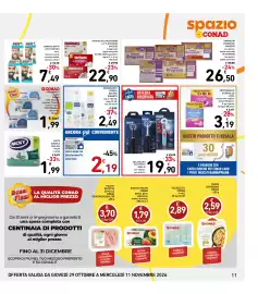 Volantino Spazio Conad Pagina 11: Assorbenti lady conad €1,99, Huggies pannolini extra care €22,90