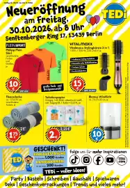 TEDi Prospekt woche 44 Seite 1: Philipp Plein Shirt €10,00, Vitalmaxx Stylingbürste 3 in 1 €15,00