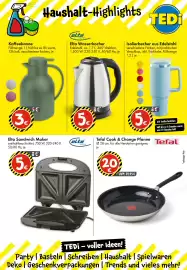 TEDi Prospekt woche 44 Seite 8: Kaffeekanne €3,00, Elta Wasserkocher €5,00