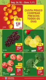 Folheto ALDI semana 44 Página 2: Pera Rocha €1,49, Brócolos €2,39