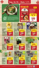 Folheto ALDI semana 44 Página 7: Asia green garden cups noodles proteicos €1,49, Algas desidratadas trevijano €2,99