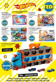 Tedi katalógus Oldal 8: Hot Wheels krokodil €8.000,00, Hot Wheels rendőrös €8.000,00
