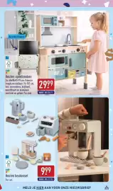 ALDI folder | Speelgoed Pagina 15: Houten speelkeuken €29,99, Houten keukenset €9,99