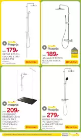 Praxis folder week 44 Pagina 34: Aquavive regendouche kobuk €189,00, Grohe douchesysteem start alira met kraan €279,00