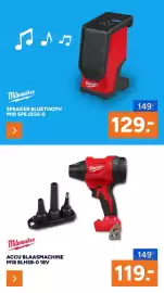 BOUWMAAT folder Pagina 12: Milwaukee Speaker Bluetooth M18 SPEJSG2-0 €129,00