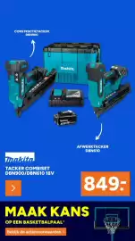 BOUWMAAT folder Pagina 17: Makita Tacker Combiset DBN900/DBN610 18V €849,00