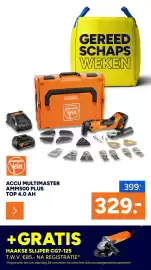BOUWMAAT folder Pagina 23: Fein Accu Multimaster AMM500 Plus Top 4.0 Ah €329,00