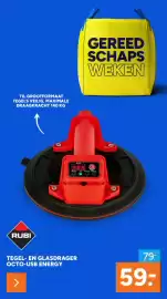 BOUWMAAT folder Pagina 27: Rubi Tegel- en Glasdrager Octo-usb Energy €59,00
