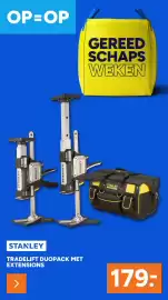 BOUWMAAT folder Pagina 29: Stanley Tradelift Duopack met Extensions €179,00