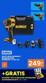 BOUWMAAT folder Pagina 3: DeWalt Multi-head Schroef-/Boormachine DCD803NT-XJ 18V XR €249,00