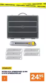 BOUWMAAT folder Pagina 31: Stanley Interlock Afbreekmes 18 mm & 5x10 Afbreekmesjes €24,95