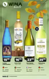 Netto gazetka | Alkohole Strona 8: Wino białe Montaignan Sauvignon Blanc €23,99, Wino białe Falkenburg Riesling €25,99