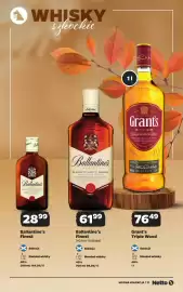 Netto gazetka | Alkohole Strona 11: Whisky Grant's Triple Wood €76,49, Whisky Ballantine's Finest €28,99