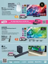 Red Zac Flugblatt Seite 12: Samsung 125 cm Neo QLED 4K Vision AI Smart TV €879,00, LG 3.1.3 Soundbar €399,00