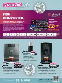 Red Zac Flugblatt Seite 15: Jura Kaffee-Vollautomat €999,00, Sky sport €27,99