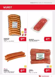 Transgourmet Flugblatt woche 45 Seite 9: Landhof Bierstangerl Cabanossi €9,99, Economy Käsekrainer €6,49