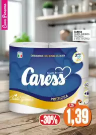 Volantino Vicino a te supermercati Pagina 22: Carta igienica Caress Preziosa €1,39