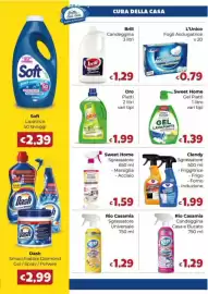 Volantino Le Bolle di Giù Giù Pagina 2: Clendy Sgrassatore €1,99, Rio Casamia Candeggina Casa e Bucato €1,29