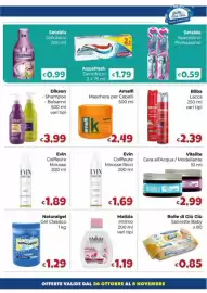 Volantino Le Bolle di Giù Giù Pagina 6: Vitelite Cera all'Acqua / Modellante €2,99, Dikson Shampoo e Balsamo €3,99