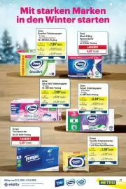 METRO Prospekt woche 45 Seite 13: Zewa Bewährte Toilettenpapier €7,99, Tempo Feuchte Toilettentücher €1,99