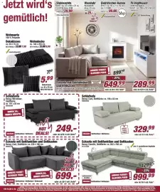 Poco Prospekt woche 44 Seite 8: Ecksofa mit Bettfunktion und Bettkasten €999,99, Schlafsofa €329,99