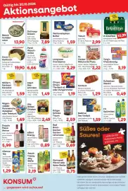 Konsum Leipzig Prospekt Seite 1: Like Grilled Chicken €2,49, Weihenstephan Butter €1,59