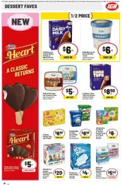 IGA catalogue week 44 Page 30: Bulla Real Dairy Ice Cream €5,00, Cadbury Choc Tops Ice Cream Cones €8,50