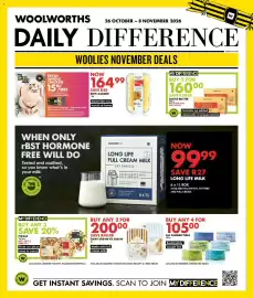 Woolworths catalogue Page 12: Italian Beef Lasagne €164,99, Salted Butter €160,00