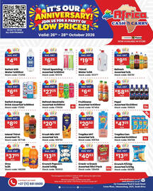 Africa Cash and Carry catalogue Page 2: Krunch Popcorn €13,25, Fruiticana Assorted €641,00