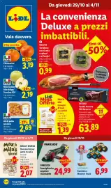 Volantino Lidl settimana 44 Pagina 1: Ali di pollo speziate €2,69, Parkside smerigliatrice angolare ricaricabile €24,99