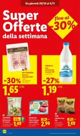 Volantino Lidl settimana 44 Pagina 10: Ocean Sea Filetti di tonno a pinne gialle €2,99, Freshona Minestrone 16 verdure €1,49