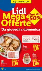 Volantino Lidl settimana 44 Pagina 2: Salumeo Cubetti di prosciutto cotto €1,19, Milbona Scamorza affumicata €1,69