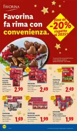 Volantino Lidl settimana 44 Pagina 24: Favorina Bastoncini natalizi al cioccolato €1,99, Favorina Figure natalizie €1,69