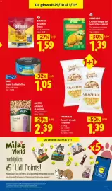 Volantino Lidl settimana 44 Pagina 3: Snack Day Cornetti di mais e arachidi €1,39, Nixe Tonno in olio d'oliva €1,05