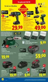 Volantino Lidl settimana 44 Pagina 34: Parkside Caricabatterie €9,99, Parkside Batteria 4 Ah €19,99