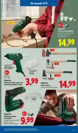 Volantino Lidl settimana 44 Pagina 47: Pistola per colla a caldo Parkside €3,99, Parkside Ascia o mazza €14,99