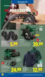 Volantino Lidl settimana 44 Pagina 48: Parkside set smerigliatrice/levigatrice ricaricabile €24,99