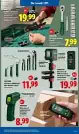 Volantino Lidl settimana 44 Pagina 49: Parkside set chiavi a rullino o set pinze giratubi €11,99