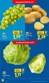 Volantino Lidl settimana 44 Pagina 6: Uva bianca €1,59, Patate Della Sila IGP €2,29