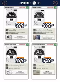 Volantino Unieuro Pagina 4: Lavatrice intelligente LG €599,90, Lavatrice intelligente LG €499,90