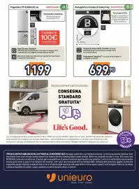 Volantino Unieuro Pagina 8: Asciugatrice intelligente €699,90, Frigorifero F14 & MAX 60 cm €1.199,00