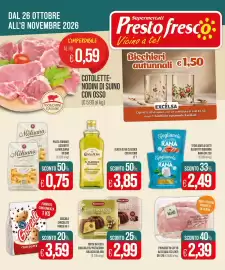 Volantino PrestoFresco Pagina 1: Pasta formati assortiti La Molisana €0,75, Prosciutto Cotto Alta Qualità Lenti €2,39