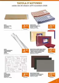 Volantino Zona Pagina 21: Tovaglia trattoria rosso/celeste €11,90, Tovaglia bianca Astor €6,90
