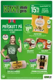 Kiwi kundeavis uke 44 Side 1: KÅLROT €9,90, SALSICCIADEIG €39,90