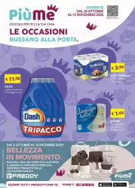 Volantino Smoll Pagina 1: Asciugatutto Piùme €1,69, Dash liquido lavatrice €11,90