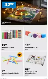 Biltema kundeavis Side 21: Tavlekritt, fargede €9,90, Tegnepapir på rull, bondegård €59,90