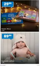 Biltema kundeavis Side 37: Pekebok, Biltema €29,90, Babyhåndkle med hette €89,90