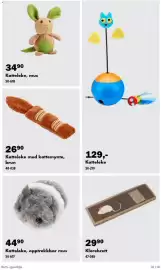 Biltema kundeavis Side 45: Katteleke med kattemynte, brun €26,90, Katteleke, opptrekkbar mus €44,90
