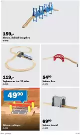 Biltema kundeavis Side 8: Togbane av tre €119,00, Skinne, bro €54,90